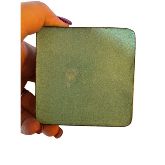 Antique Asian Enamel Pastel Jewelry Box With Lid - Picture 7 of 9